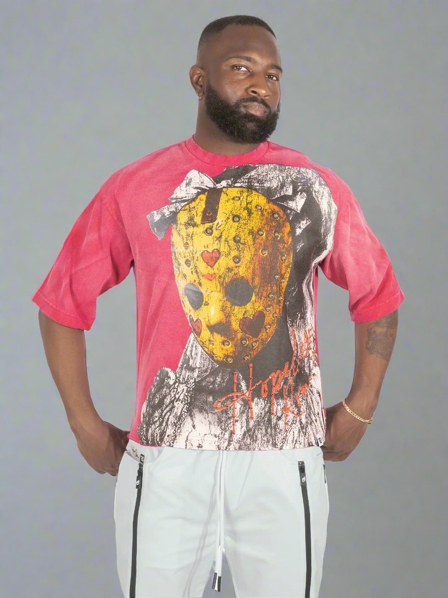 TEEK - Tee | F182 Hopeless Romantic Cropped - Fuchsia Red TOPS TEEK MJ