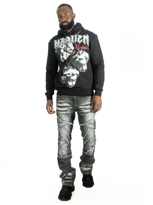 TEEK - Fleece Hoodie | F4171 Heaven Pull Over - Black TOPS TEEK MJ