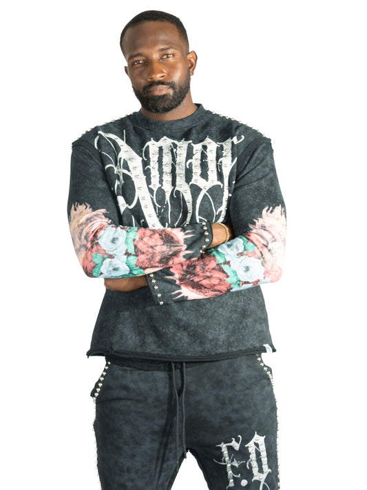 TEEK - Set | F4226 Amor Jogging Set - Black SET TEEK MJ