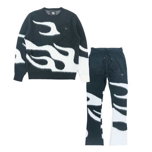 TEEK - F4440 Bando Brushed Knit Set - Black SET TEEK MJ S BLACK