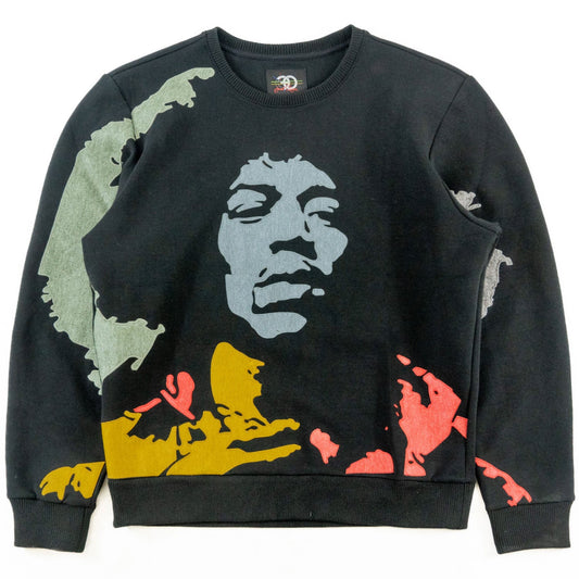 TEEK - F4789 Hendrix Crewneck Sweatshirt - Black TOPS TEEK MJ S BLACK
