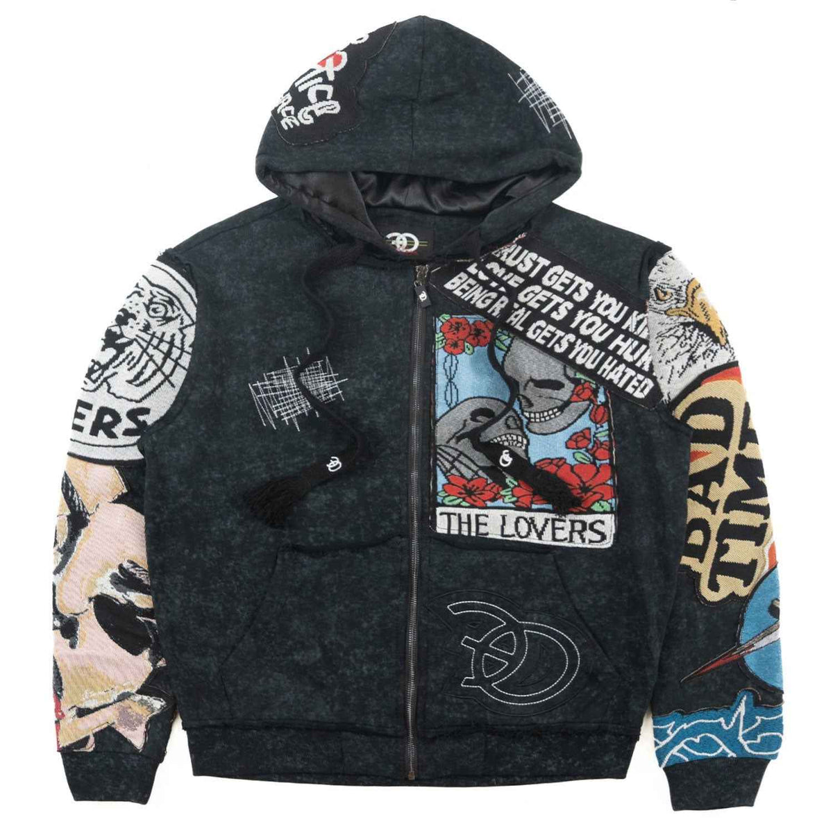 TEEK - F5545 Brave Heart Tapestry Hoodie - Black JACKET TEEK MJ