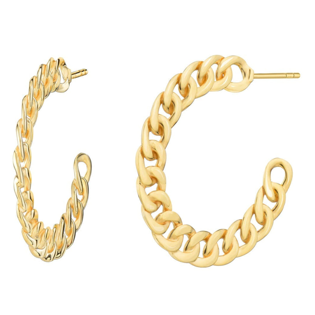TEEK - Flat Curb Link Hoop Earrings JEWELRY TEEK GNH