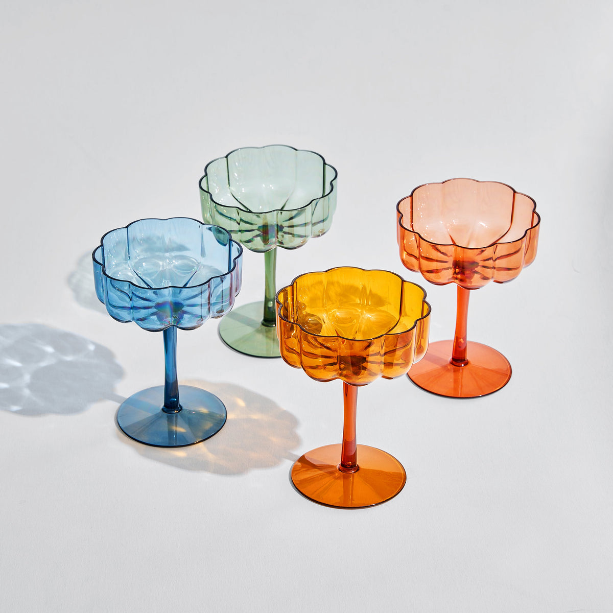 TEEK - Eze Acrylic Champagne Coupe Cocktail Glassware Set HOME DECOR TEEK KS