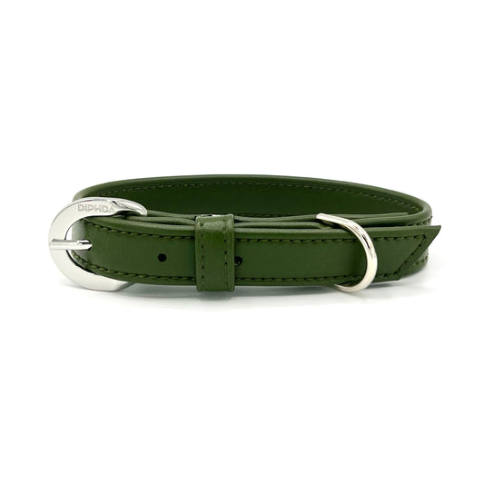 TEEK - Olive Green Cactus Collar PET SUPPLIES TEEK DIP S Silver Color