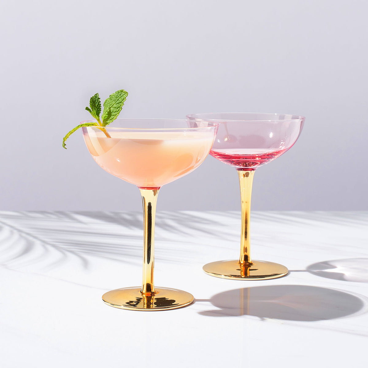 TEEK - Deco Champagne Coupe Cocktail Glassware Pink Set HOME DECOR TEEK KS
