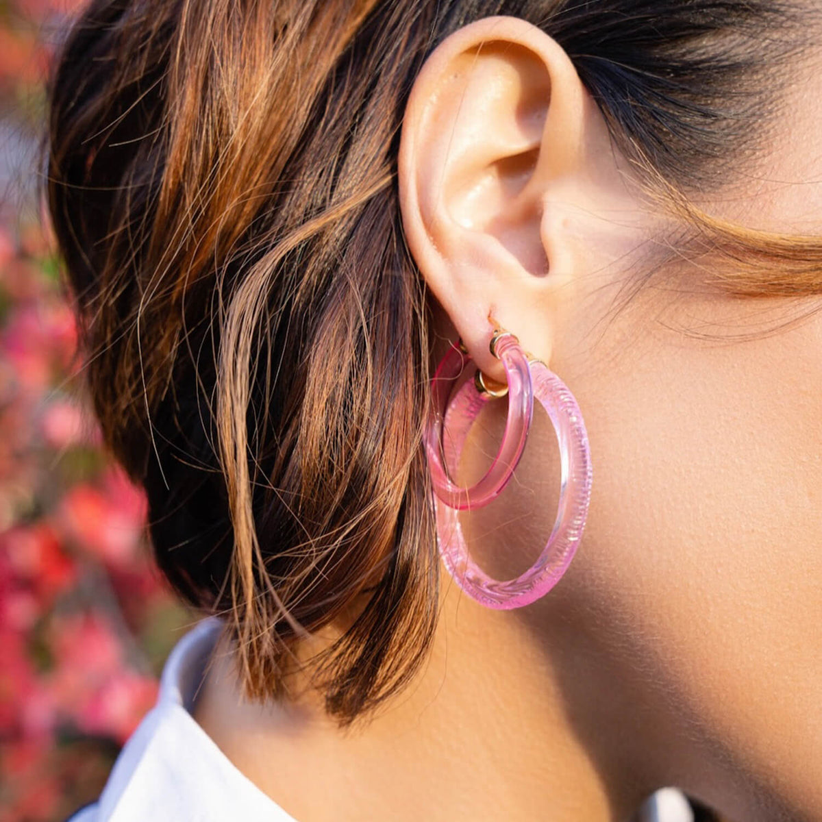 TEEK - Rainbow Painted INSTYLE Lucite Hoop Earrings JEWELRY TEEK GNH