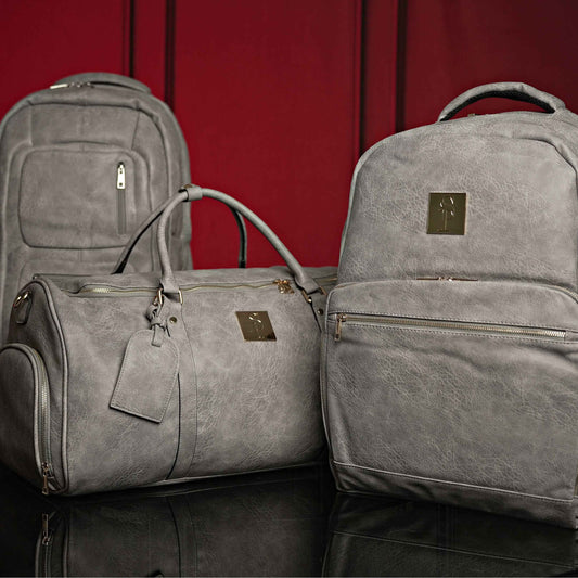 TEEK - Grey Tumbled Luciano Leather 3 Bag Set BAG TEEK SP