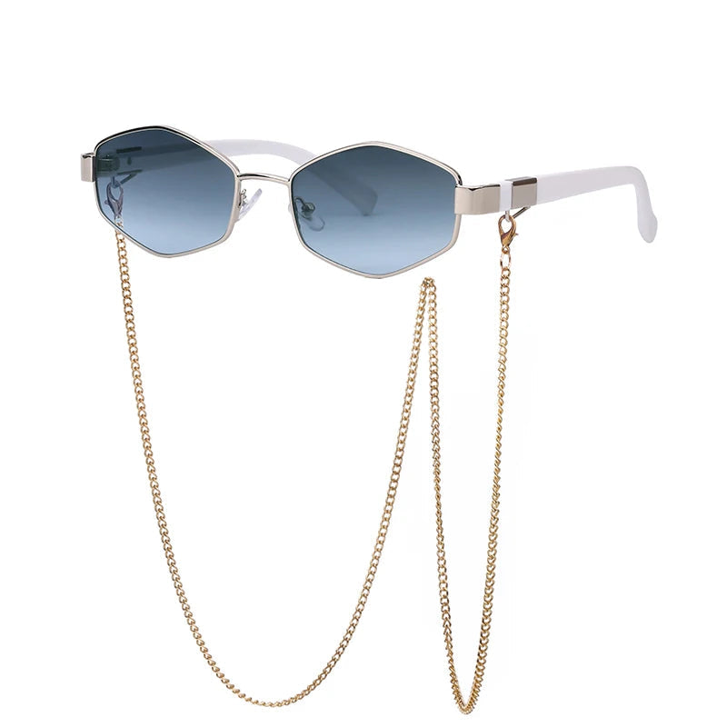TEEK - Hello Hexagon Sunglasses EYEGLASSES theteekdotcom Gray Blue