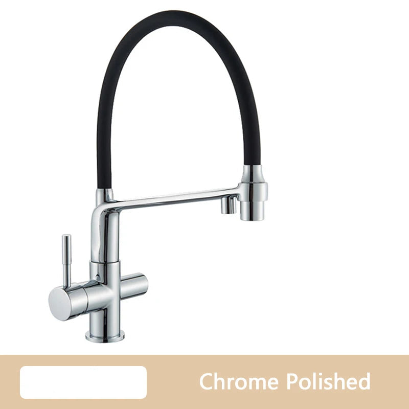 TEEK - Pull Down Purification Filter 360 Swivel Kitchen Faucet HOME DECOR theteekdotcom Chrome
