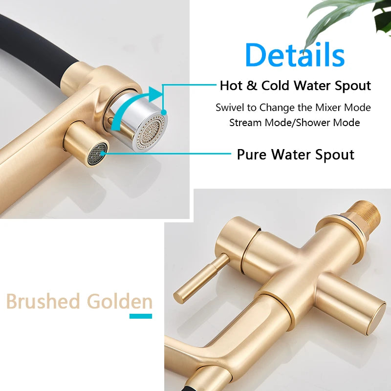 TEEK - Pull Down Purification Filter 360 Swivel Kitchen Faucet HOME DECOR theteekdotcom