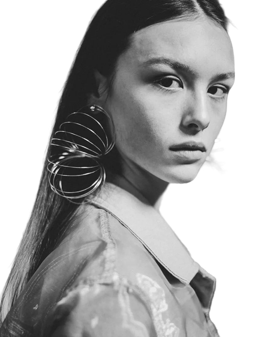 TEEK - Large Round Slink Coil Earrings JEWELRY theteekdotcom