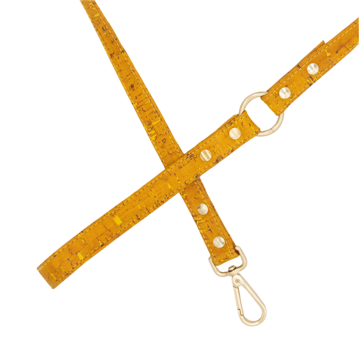 TEEK - Honey Yellow Cork Leather Leash PET SUPPLIES TEEK DIP XS Gold Color