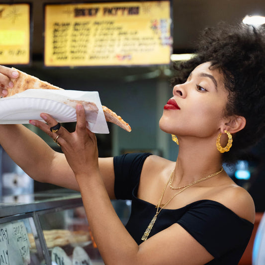 TEEK - Honey Lucite Bamboo Hoop Earrings JEWELRY TEEK GNH