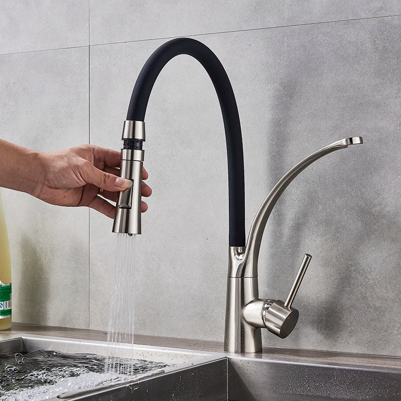 TEEK - LED Swivel Pull Down Kitchen Faucet Sink HOME DECOR theteekdotcom
