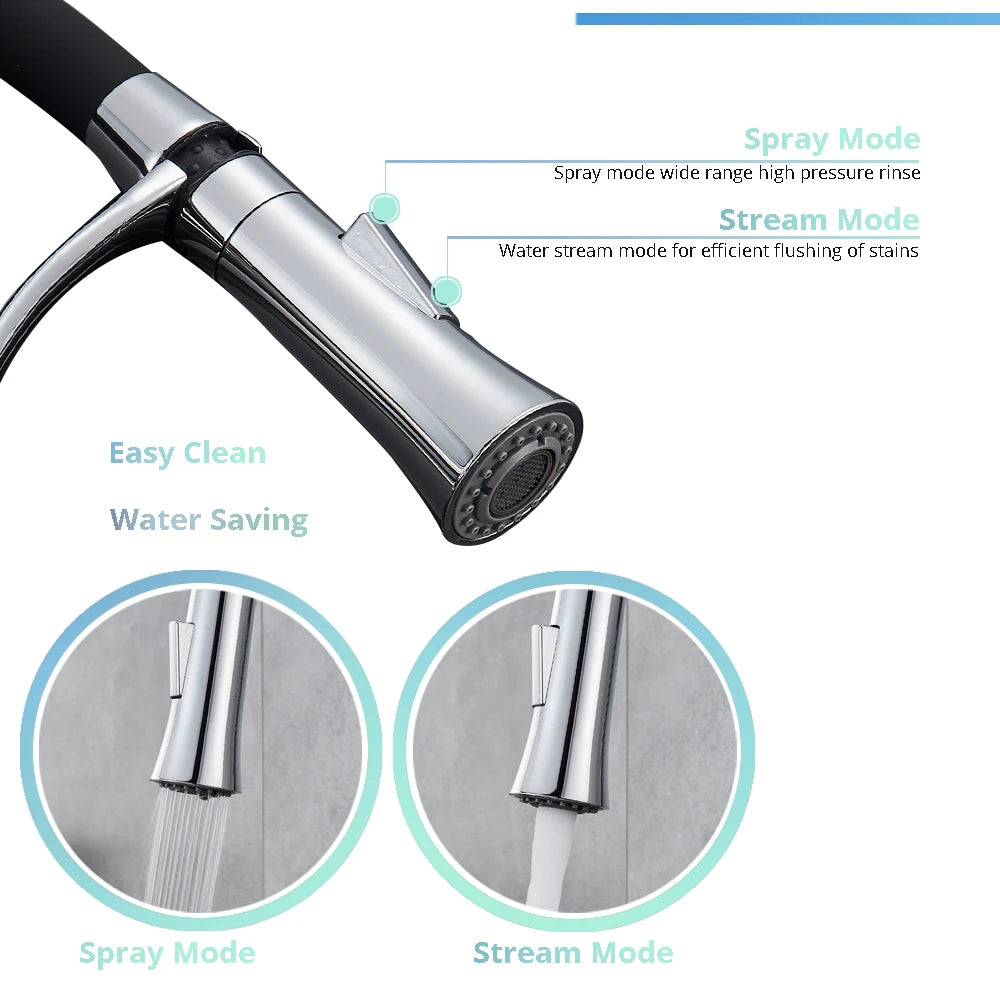 TEEK - LED Swivel Pull Down Kitchen Faucet Sink HOME DECOR theteekdotcom