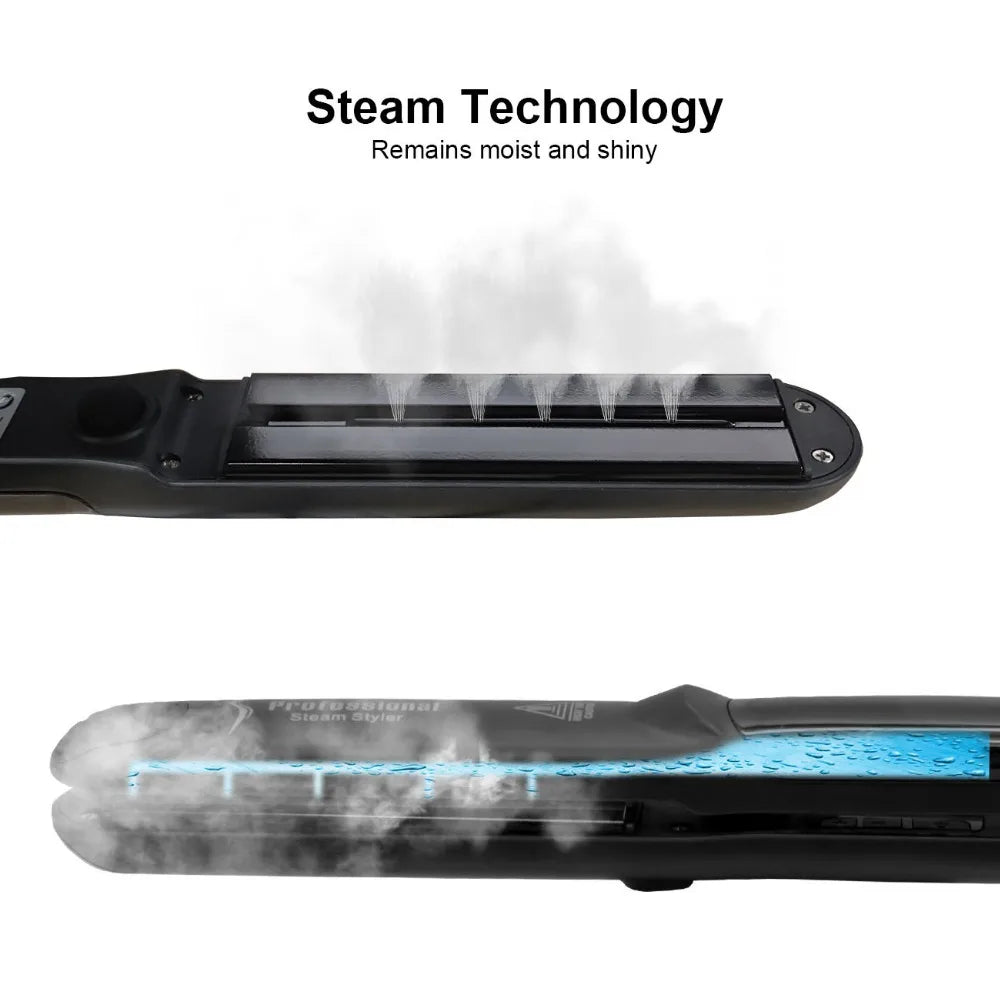 TEEK - Steam Ceramic Vapor Flat Iron HAIR TOOL theteekdotcom