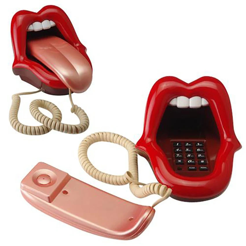 TEEK - Tongue Stretching Mouth Corded Phone HOME DECOR theteekdotcom Red
