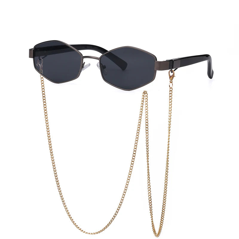 TEEK - Hello Hexagon Sunglasses EYEGLASSES theteekdotcom Gun Black