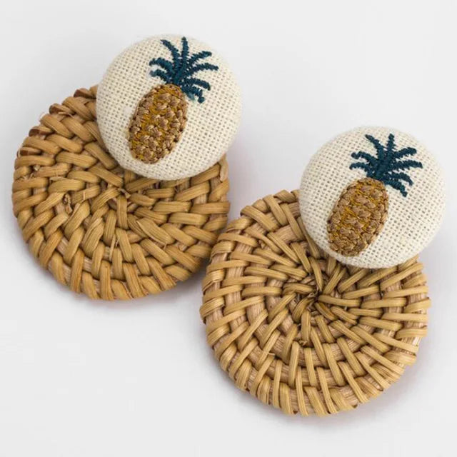 TEEK - Handmade Pineapple Drop Earrings JEWELRY theteekdotcom E51