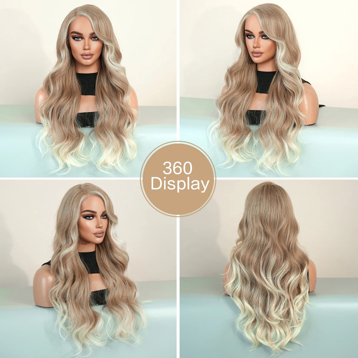 TEEK - Dark Rooted Lace Front Body Wavy Wigs HAIR theteekdotcom