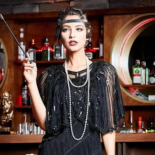 TEEK - Vintage Sequin Flapper Shawl SHAWL theteekdotcom