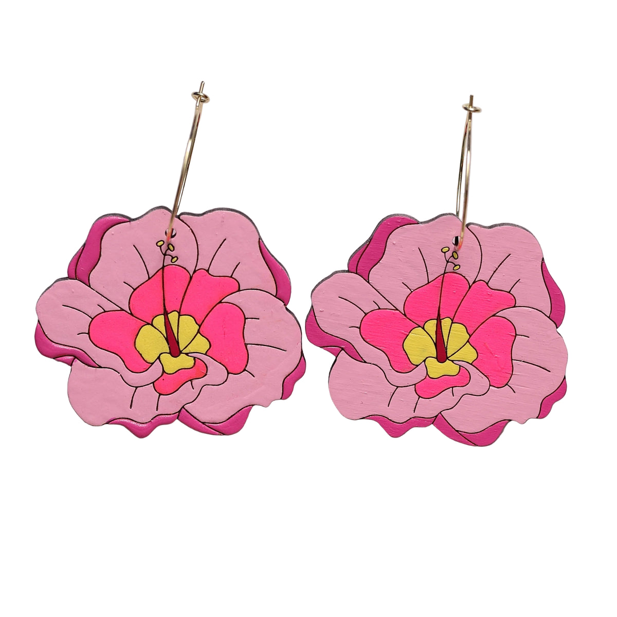 TEEK - Hibiscus Flower Hoops JEWELRY TEEK LCM