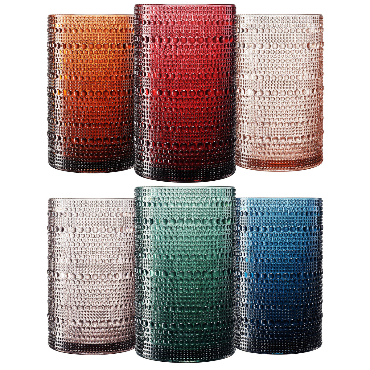 TEEK - Eze Acrylic Highball Hobnail Glassware Set HOME DECOR TEEK KS