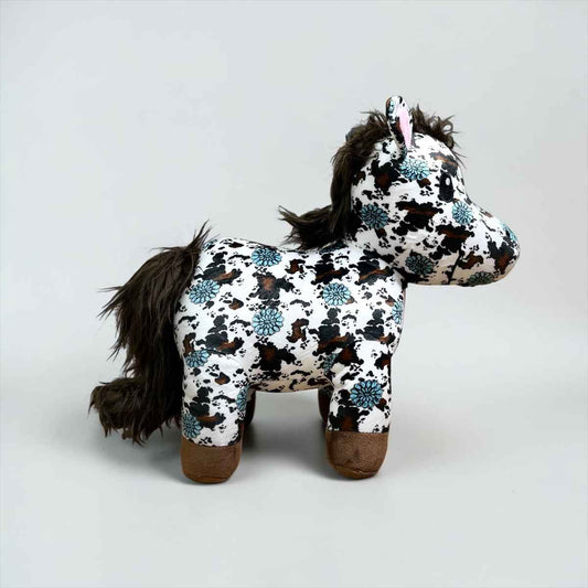 TEEK - TURQUOISE CONCHO COWPRINT HORSE - MEDIUM FARM PAL HOME DECOR TEEK WBC