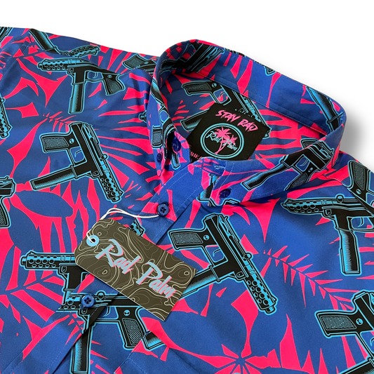 TEEK - 9 Lives Mens Button Up Shirt TOPS TEEK RP