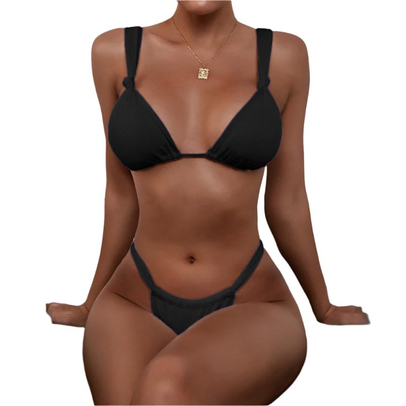 TEEK - Black Knotted Bikini SWIMWEAR TEEK K S