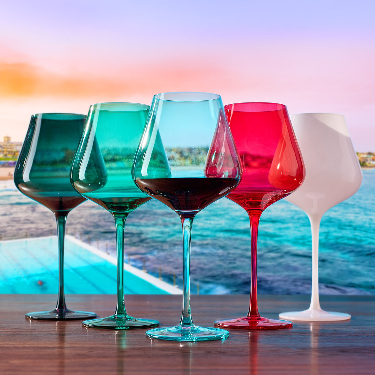 TEEK - Stagioni Stemmed Wine Glassware Bondi Beach Set HOME DECOR TEEK KS
