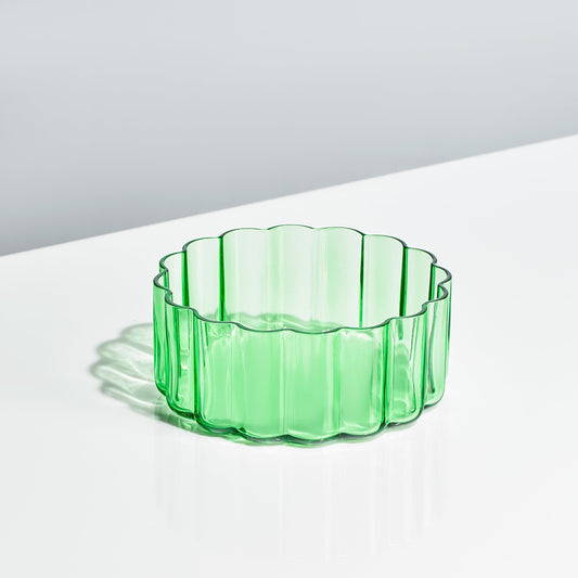 TEEK - Green Flower Bowl Glassware Set of 2 HOME DECOR TEEK KS