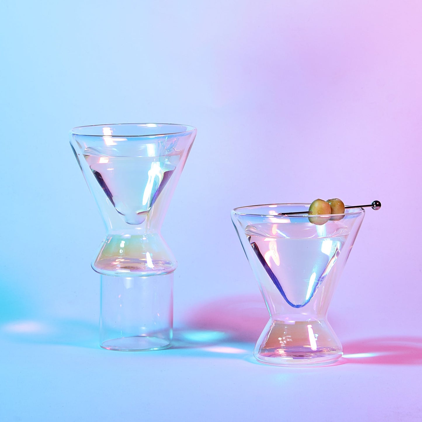 TEEK - Pearl Double-Wall Martini Cocktail Glassware Set HOME DECOR TEEK KS