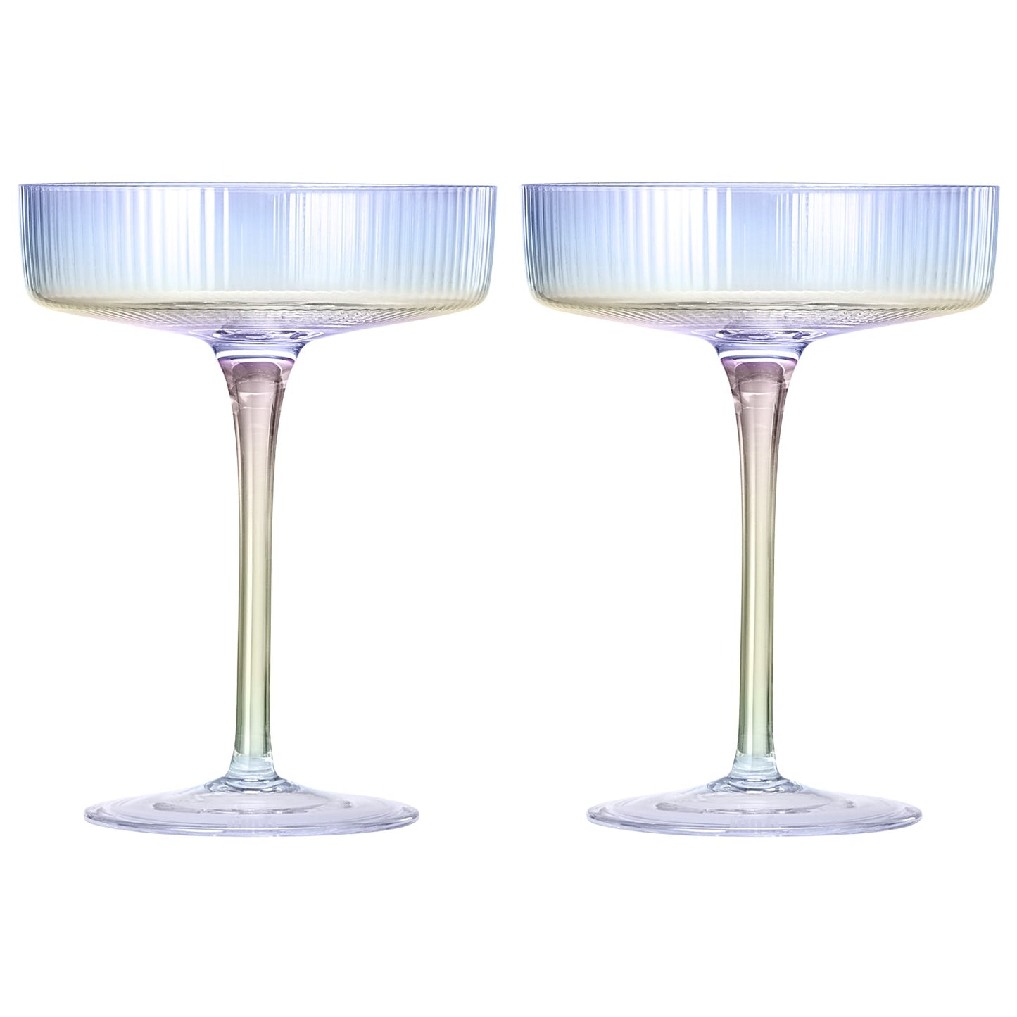 TEEK - Como Ribbed Coupe Cocktail Glassware Set HOME DECOR TEEK KS