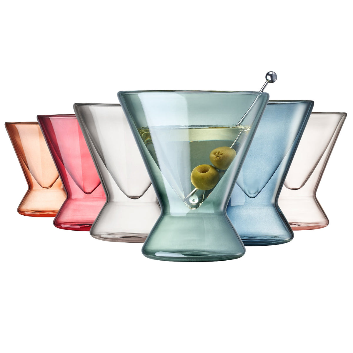 TEEK - Tonal Double Wall Martini Cocktail Glassware Set HOME DECOR TEEK KS