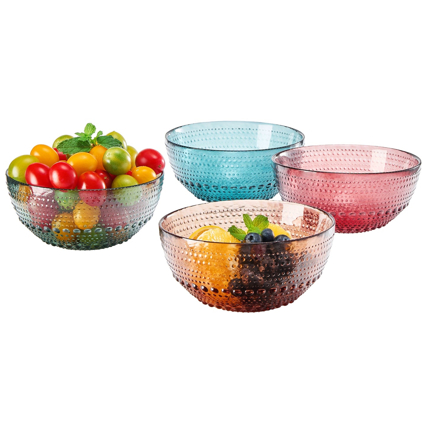 TEEK - Tonal Hobnail Bowl Glassware Set HOME DECOR TEEK KS