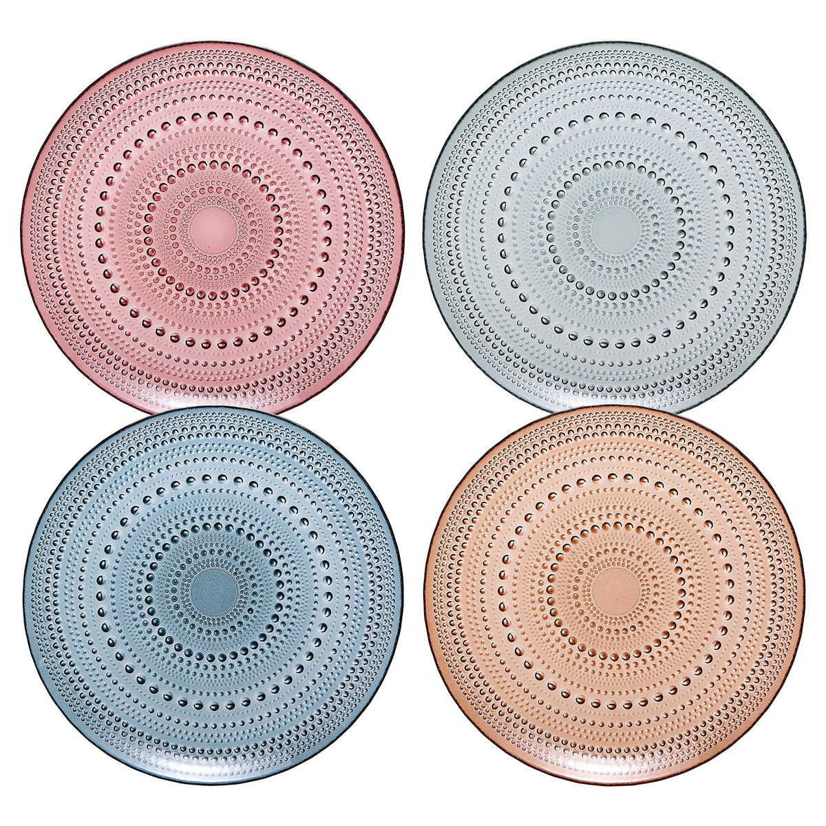 TEEK - Tonal Hobnail Glass Plate Set HOME DECOR TEEK KS