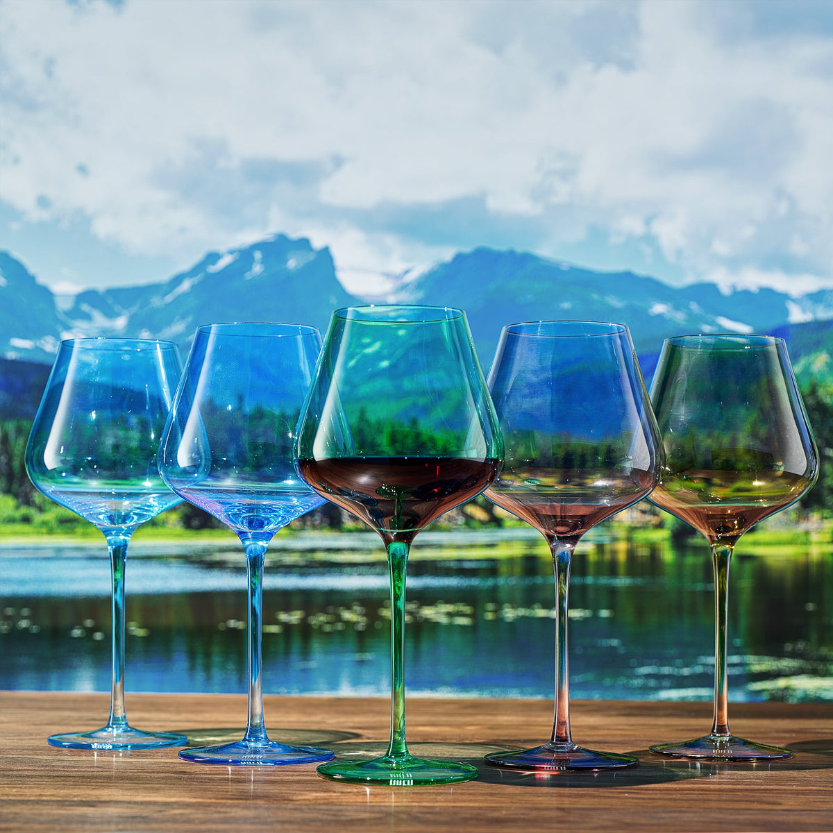 TEEK - Stagioni Stemmed Wine Glassware Rocky Mountains Set HOME DECOR TEEK KS