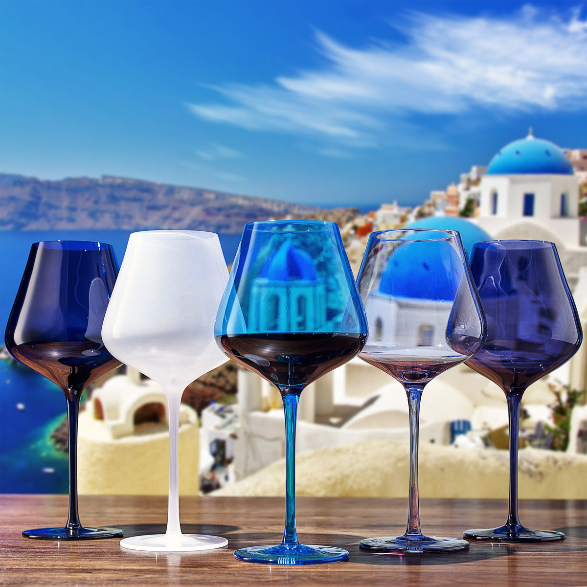 TEEK - Stagioni Stemmed Wine Glassware Santorini Set HOME DECOR TEEK KS