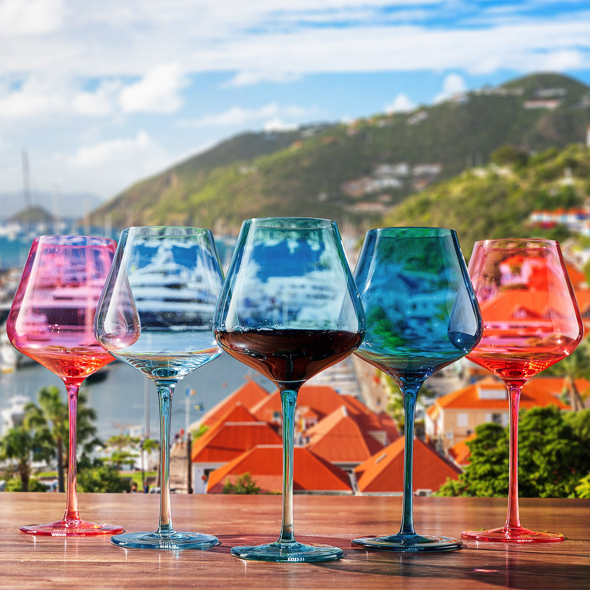 TEEK - Stagioni Stemmed Wine Glassware St Barths Set HOME DECOR TEEK KS