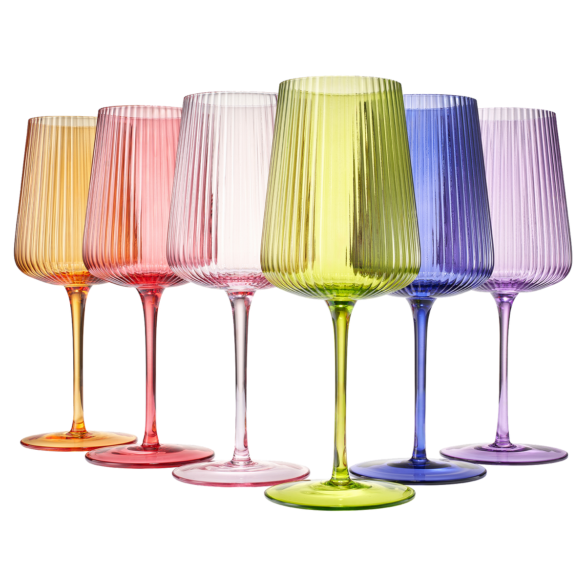 TEEK - Rhea Ribbed Stemmed Wine Glassware Set HOME DECOR TEEK KS