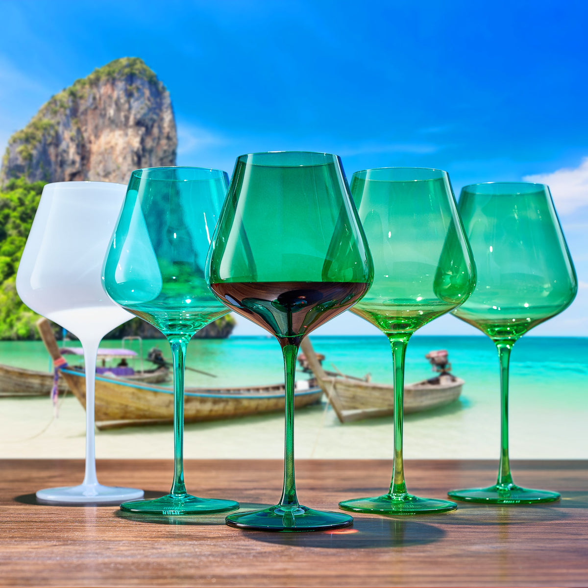 TEEK - Stagioni Stemmed Wine Glassware Thai Islands Set HOME DECOR TEEK KS