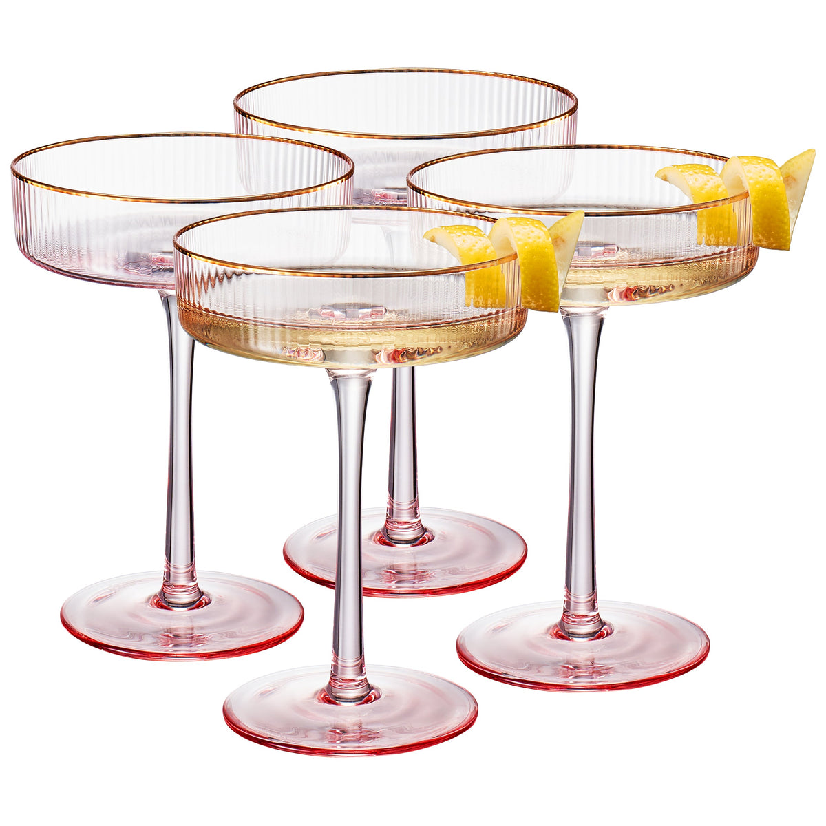TEEK - Aurelia Champagne Coupe Cocktail Glassware Set HOME DECOR TEEK KS