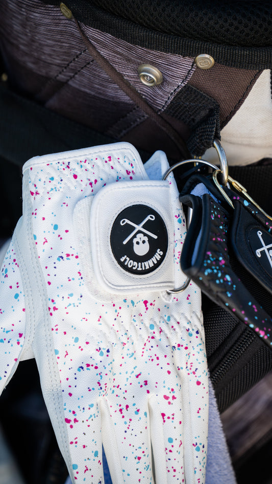 TEEK - White Paint Splatter Golf Glove GLOVES TEEK SIG
