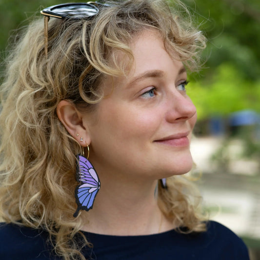 TEEK - Lavender Butterfly Hoops JEWELRY TEEK LCM