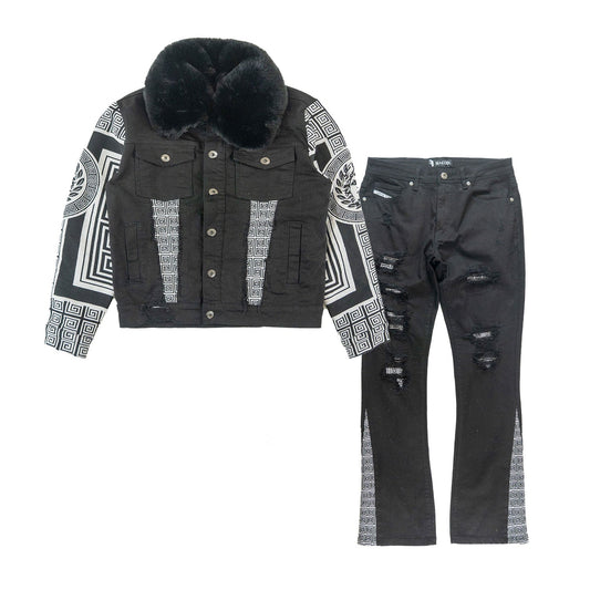 TEEK - M1054 Sartoni Denim Jacket - Black( NOT SOLD SEPARATELY - BUNDLE with M1954) SET TEEK MJ