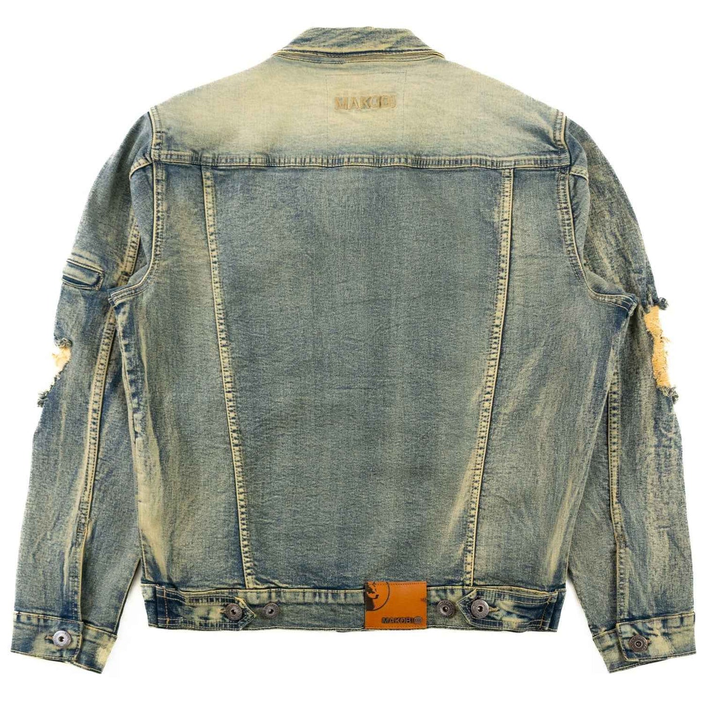 M1079 Moreli Denim Jacket - Dirt Denim Sets Makobi Jeans USA