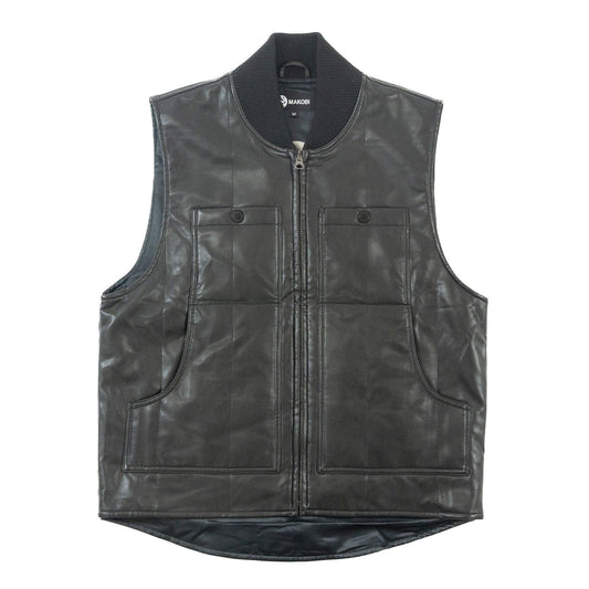 TEEK - Black M1107 Romano Vegan Leather Vest VEST TEEK MJ M
