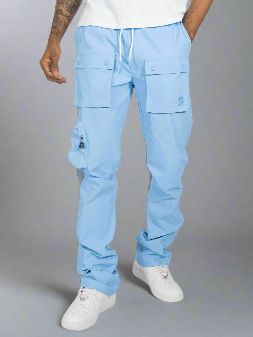 TEEK - M1625 Sartoni Nylon Stacked Pants - Blue PANTS TEEK MJ